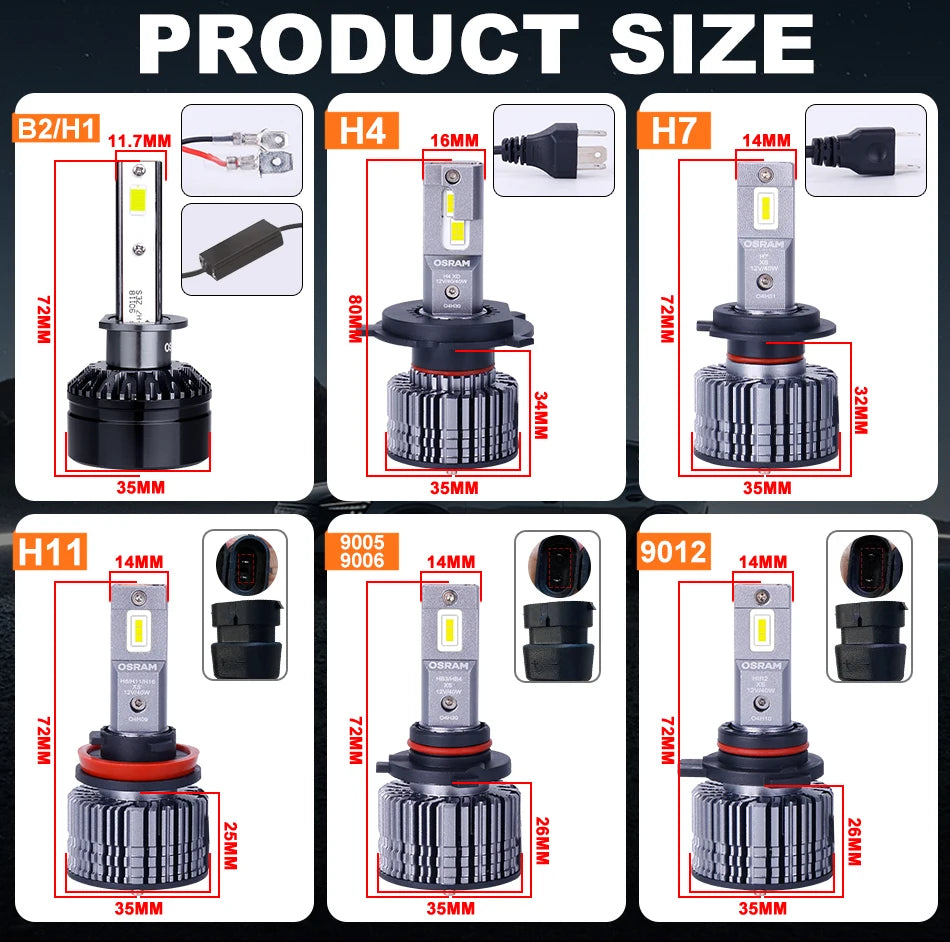 Osram Xlz Classic 3.0 H7 H4 H1 Headlight Bulb