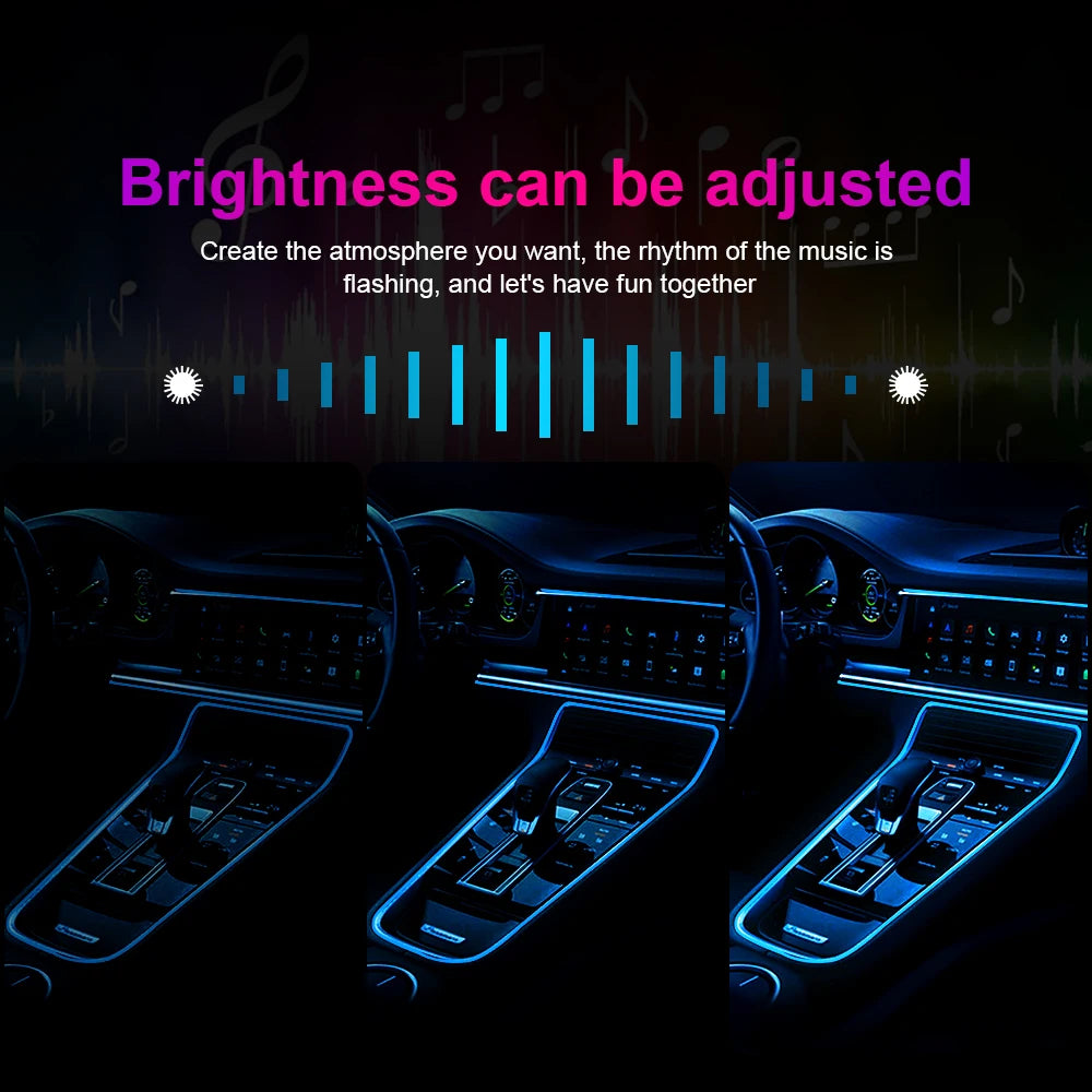 5M Ambient Strip RGB Neon Optical Fiber Multiple Mode