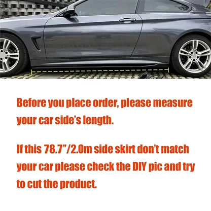For BMW 2 Series F22 F23 Side Skirts Extension Rocker Panel