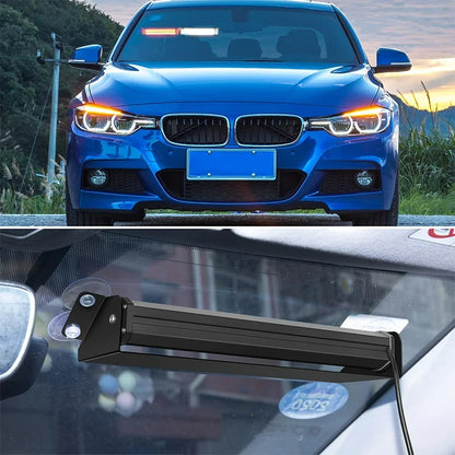 Cob Emergency Flasher Strobe Front Windshield Suction Cup Day