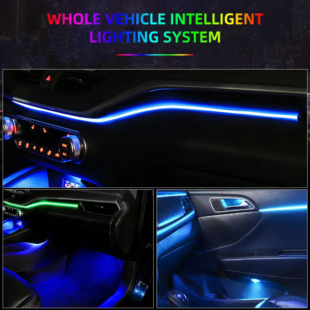 In Interior Acrylic Guide Fiber Strip Backlight Ambient Rbg