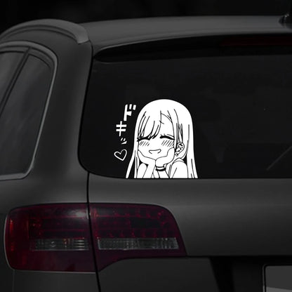Window Sticker Sweet Girls Cartoon Graphics Rear Windshield