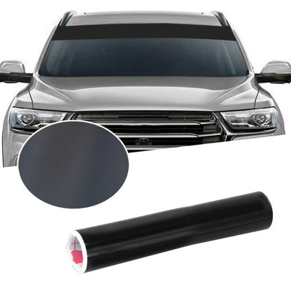 130x20cm Windscreen Sun Strip Sticker Matte Black Front