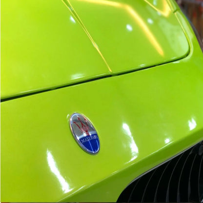Premium Glossy Fluorescent Yellow Vinyl Sticker Wrap Self