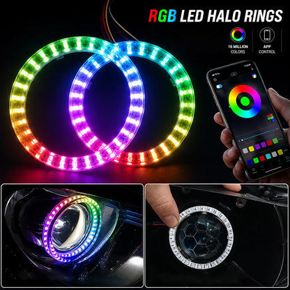 RGB Angel Eyes 80MM 95MM 2.5 3.0inch Projector Eys