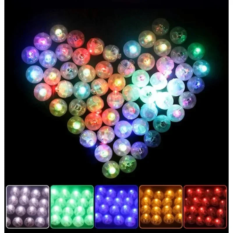 100 10PCS Luminous Tumbler Ball MINI Balloon Colorful Flashing