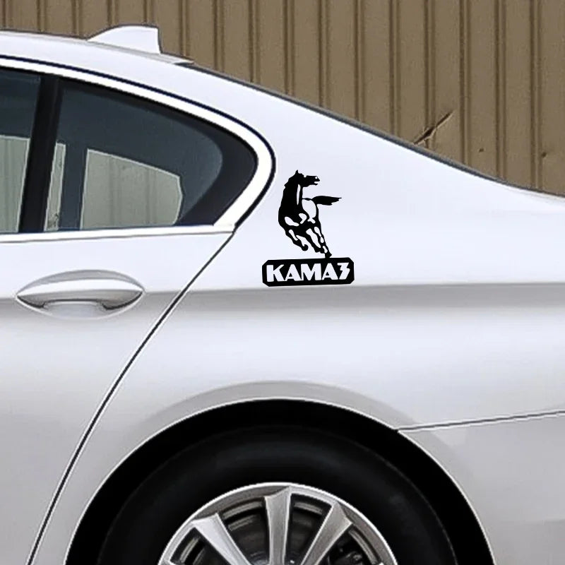 For Auto Motorcycle Laptop Stickers Scratch Kamaz Logo Funny