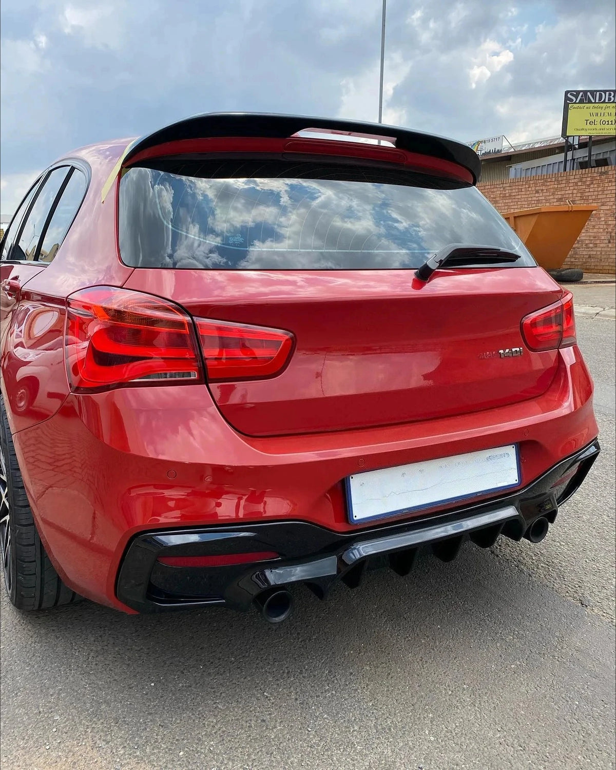 For BMW 1 Series F20 F21 Rear Bumper Diffuser Lip 114D 116D 118I