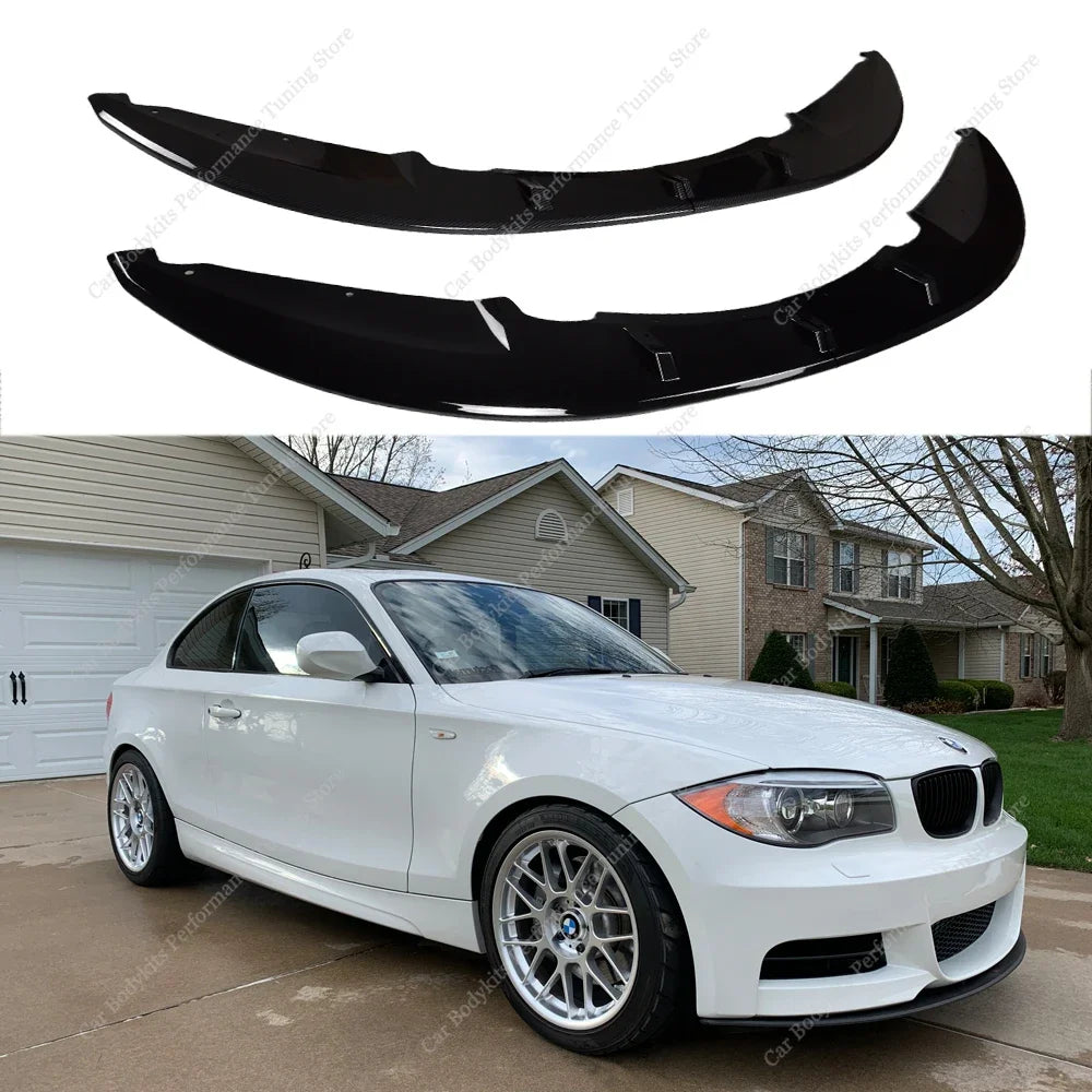 For BMW E82 E88 1 Ser 2PCS M Performance Front Bumper Splitter