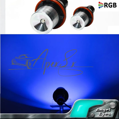 For BMW E39 E60 E87 E61 Marker Angel Eye Bulb 5W RGB Ir Remote