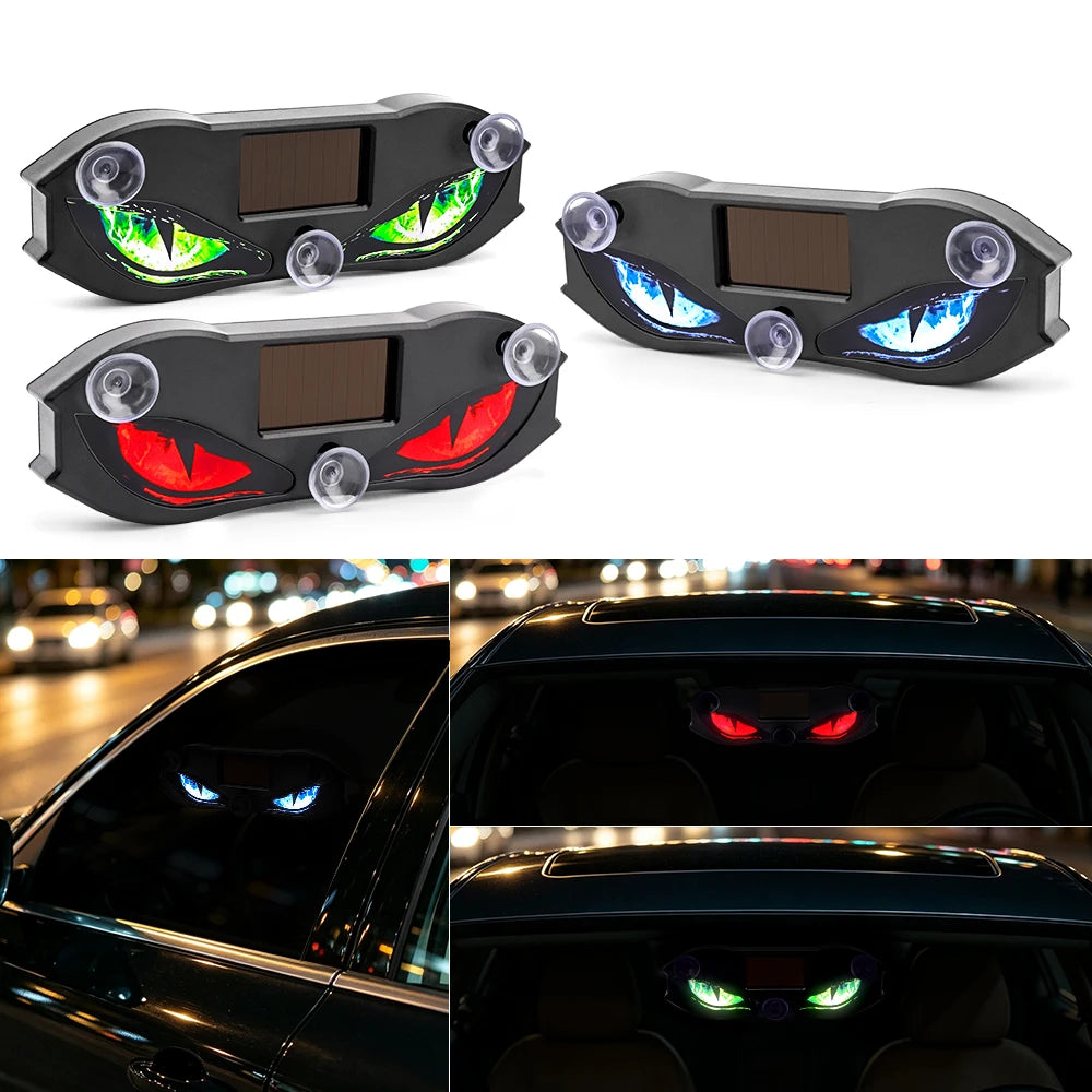 Cool Devil Eyes Warning Lighting Ambient Solar type-c Charging