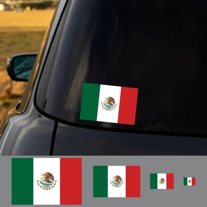 3PCS Mexico Flag Sticker Vinyl Creative Decal Decor Waterproof