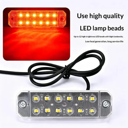 For Trailer 12 Dual Row Strobe Warning 1PCS Super Bright Multi