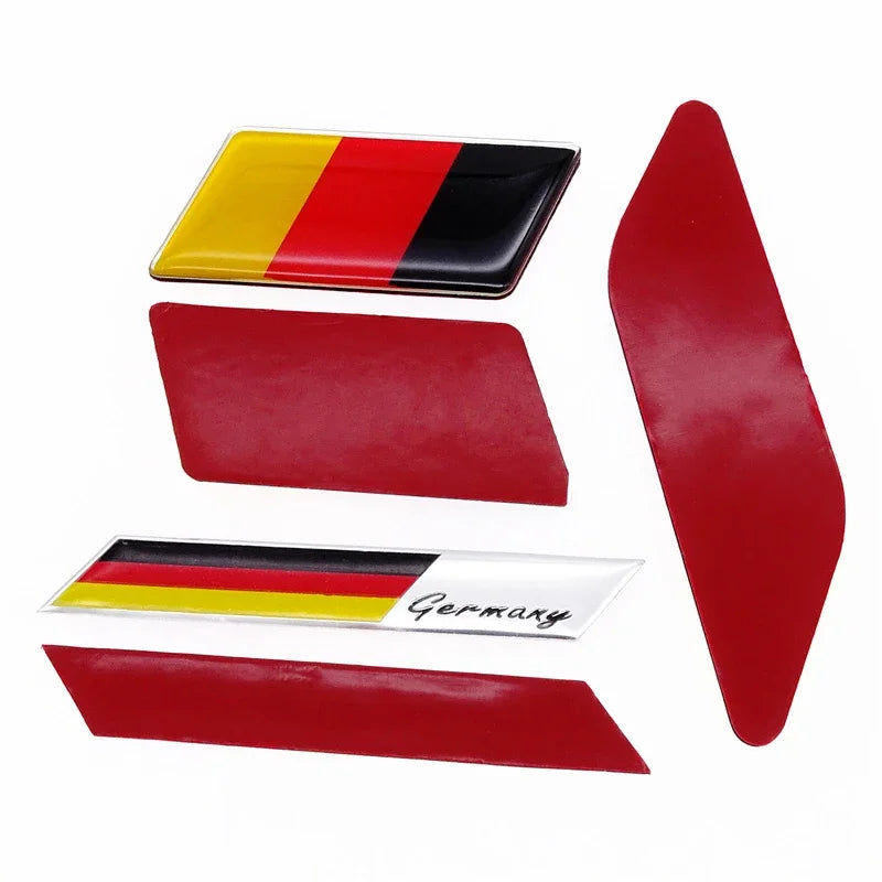 For Benz VW Audi Golf German Flag Emblem Badge Deutsch Bumper