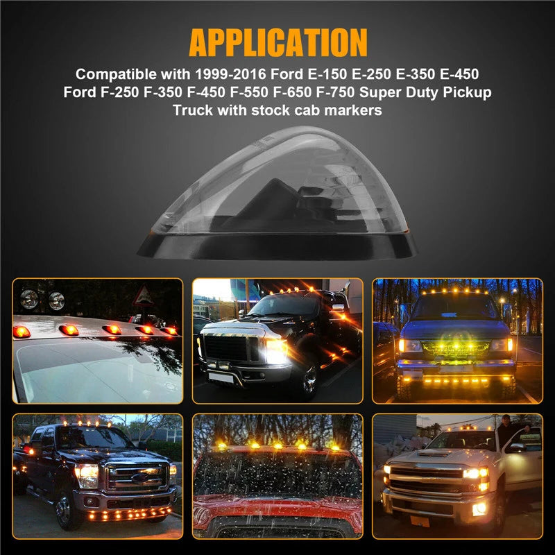 For Ford F-250 F-350 Off-Road Vehicles 5PCS Roof Upgrade Signal