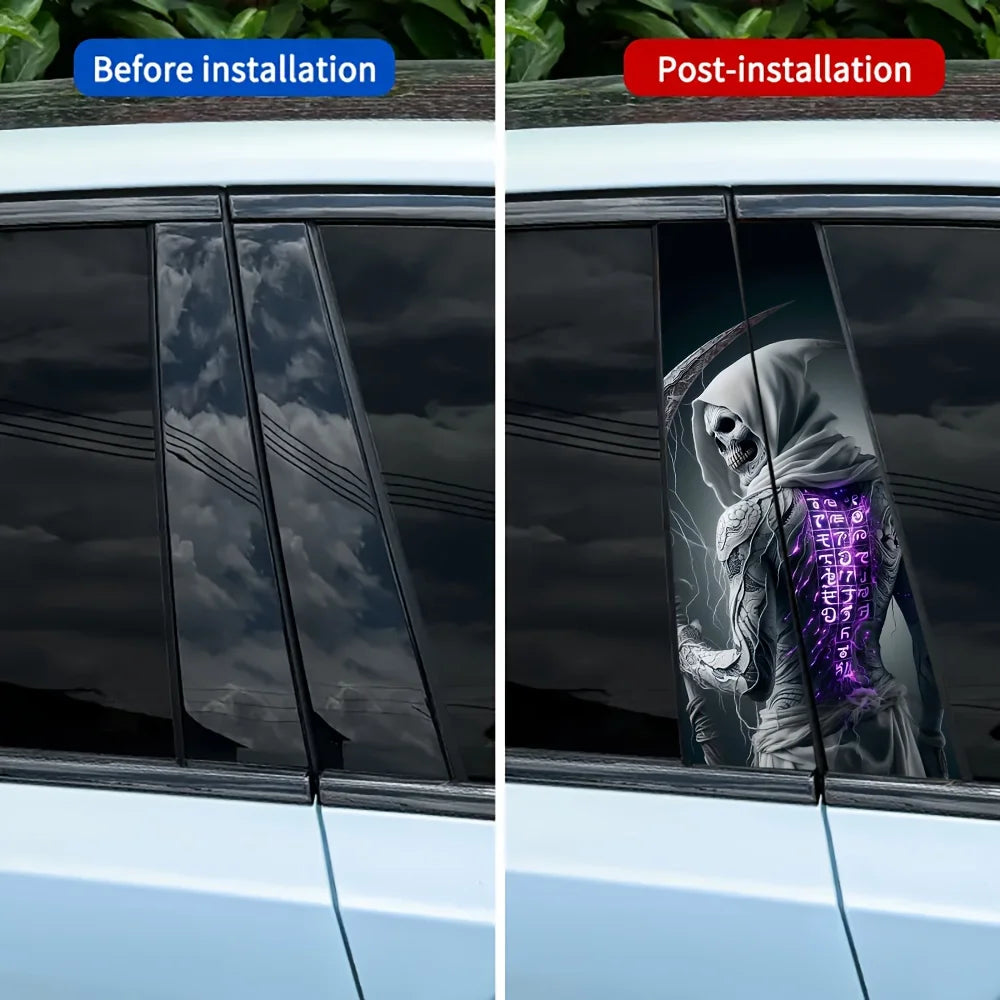 For -B-Post External Accessories Semi-Matte Finish 2-piece