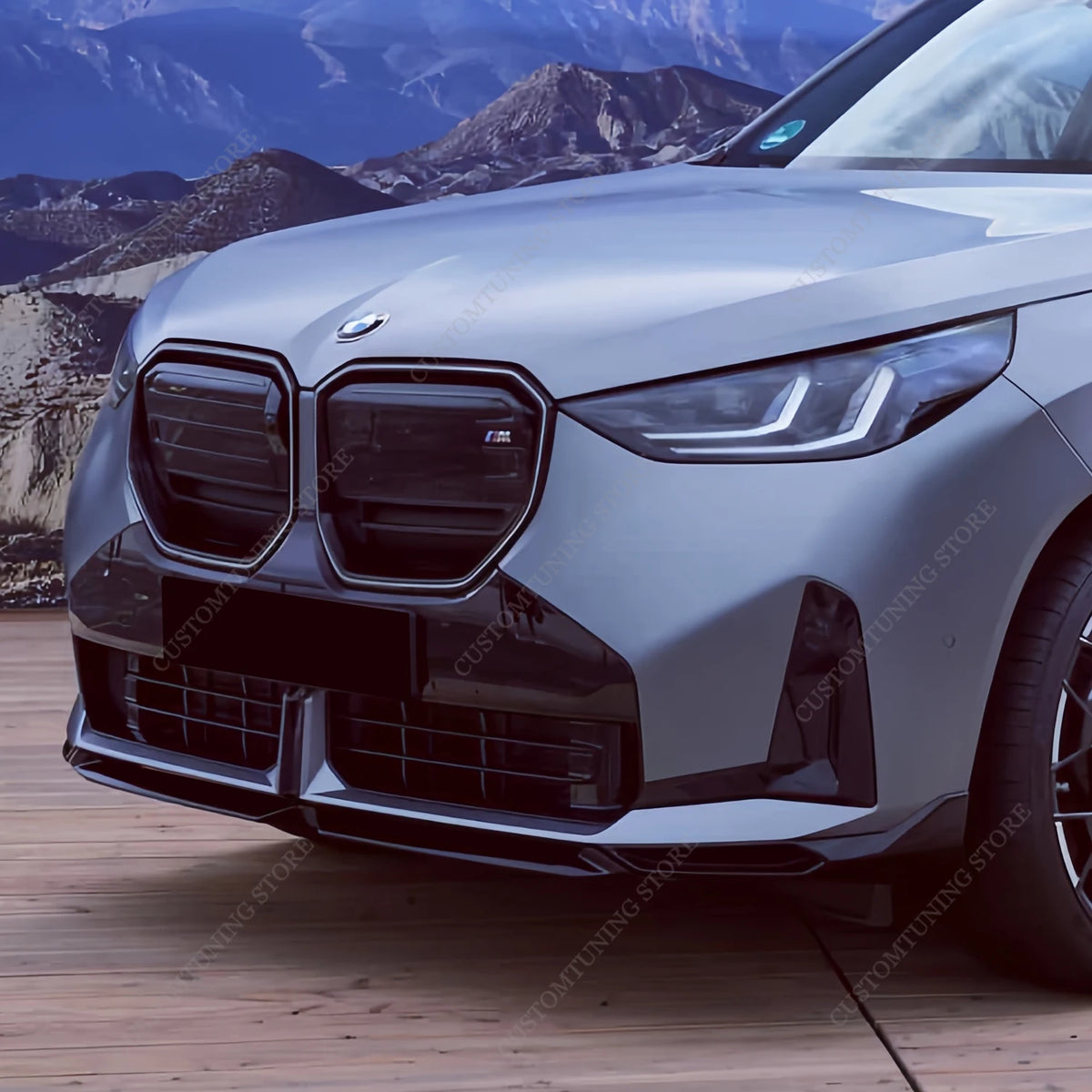 For BMW X3 G45 M Sport Gloss Black Front Bumper Lip Spoiler