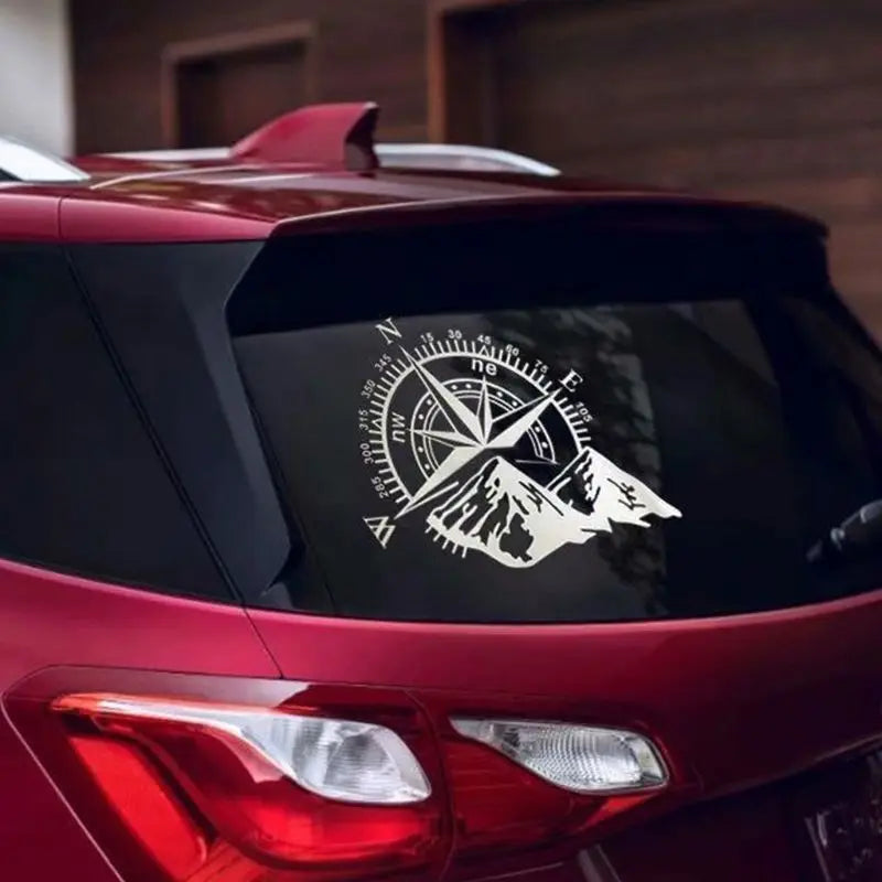 Mountain Compass Fashion Laser Colorful Decal Body Sticker Rear