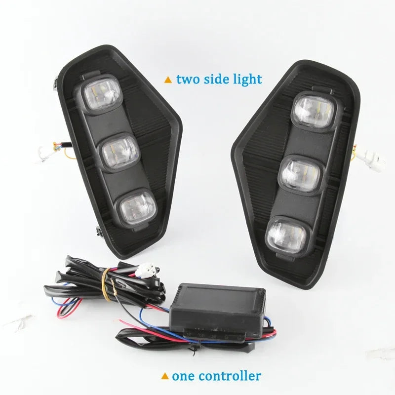 For Nissan Navara 2021 2022 Yellow Drl 12V Daylights Turn Signal