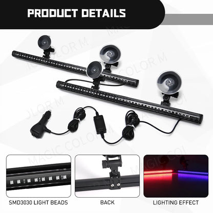 Strobe Yellow Flash Warning 2-in-1 3030 Smd Windshield Bar