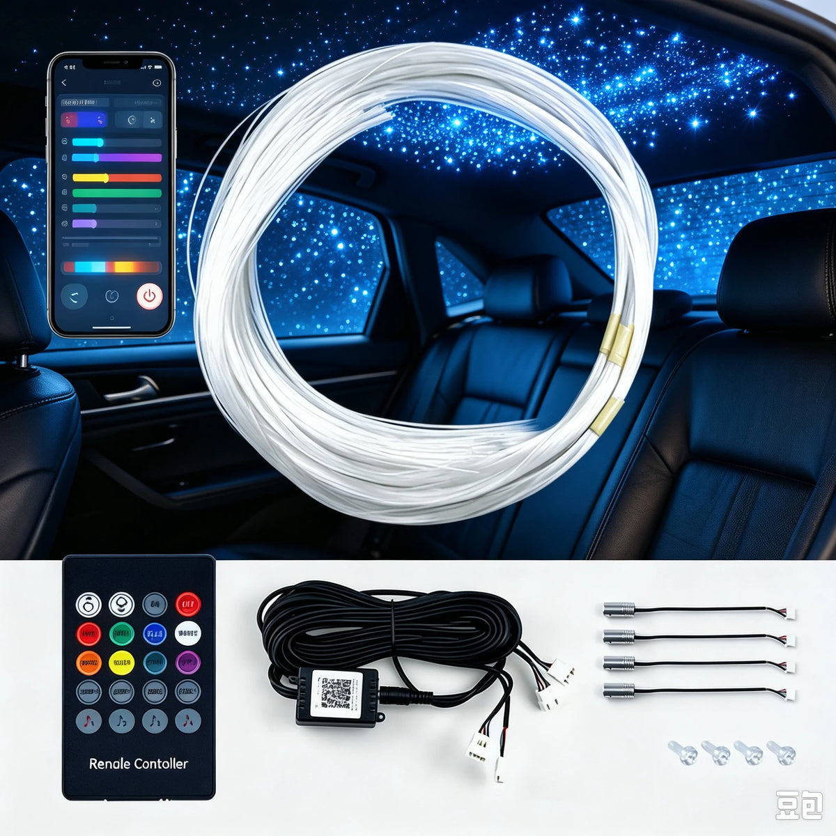 12V Twinkle RGB Starry Sky Ceiling Star Ambient Lighting