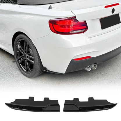 For BMW 2 Series F22 F23 Rear Side Bumper Spoiler Lip Splitter