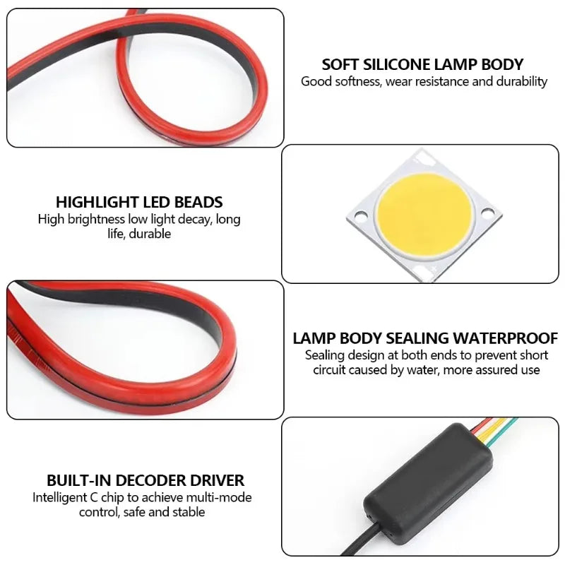 90CM Mount Brake Stop Additional Warning Turn Signal Strips