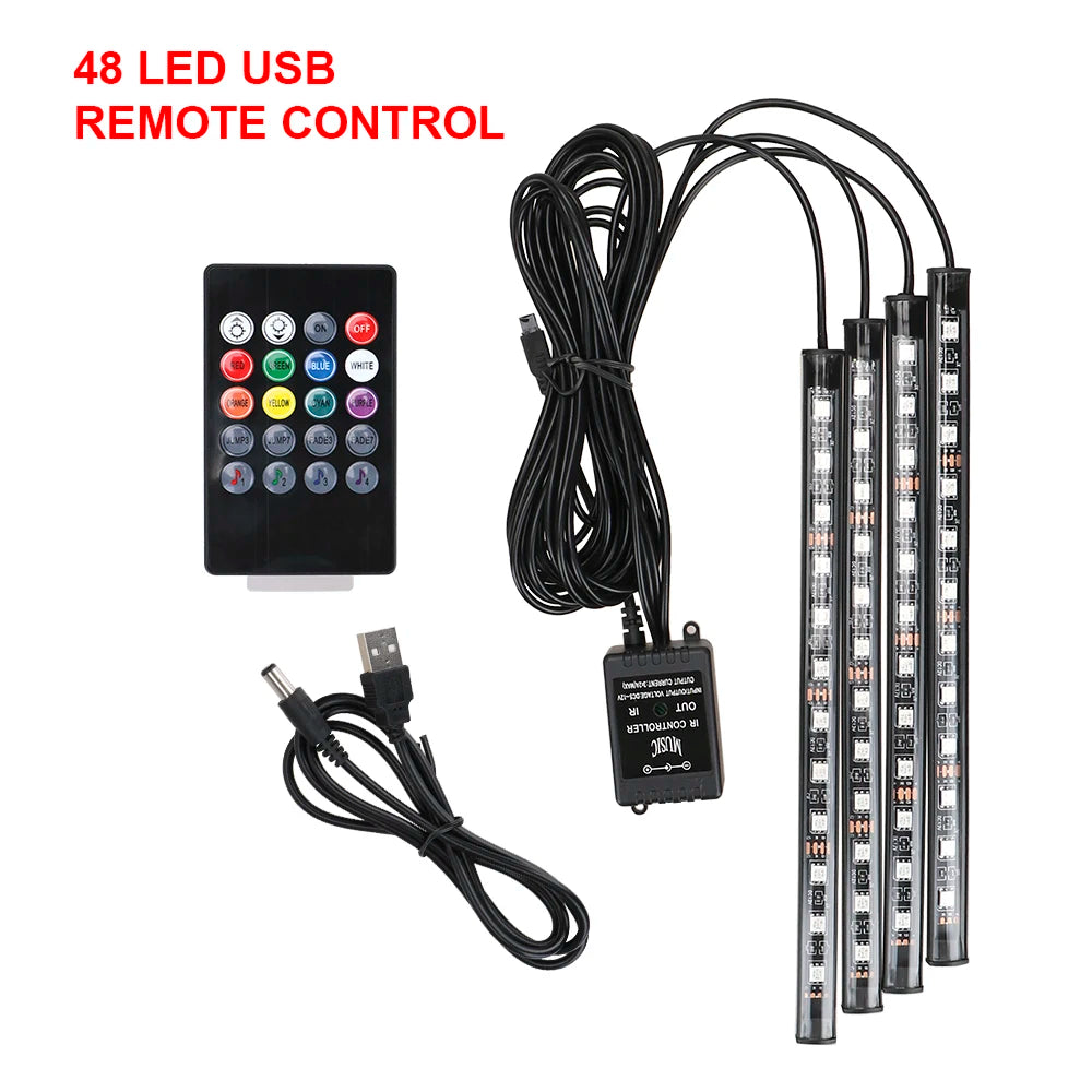 Interior Atmosphere Foot Ambient Remote Voice Control 24 48