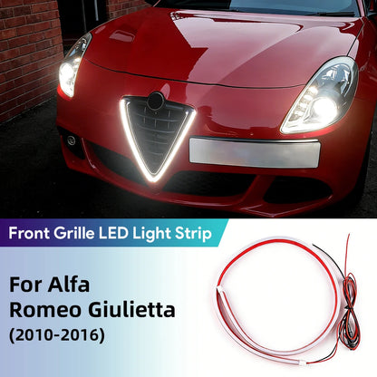Dynamic Sequential LED Front Grille Ambient Light Strip DRL Lamp For Alfa Romeo Giulietta 2010-2016 Turn Signal Car Exte