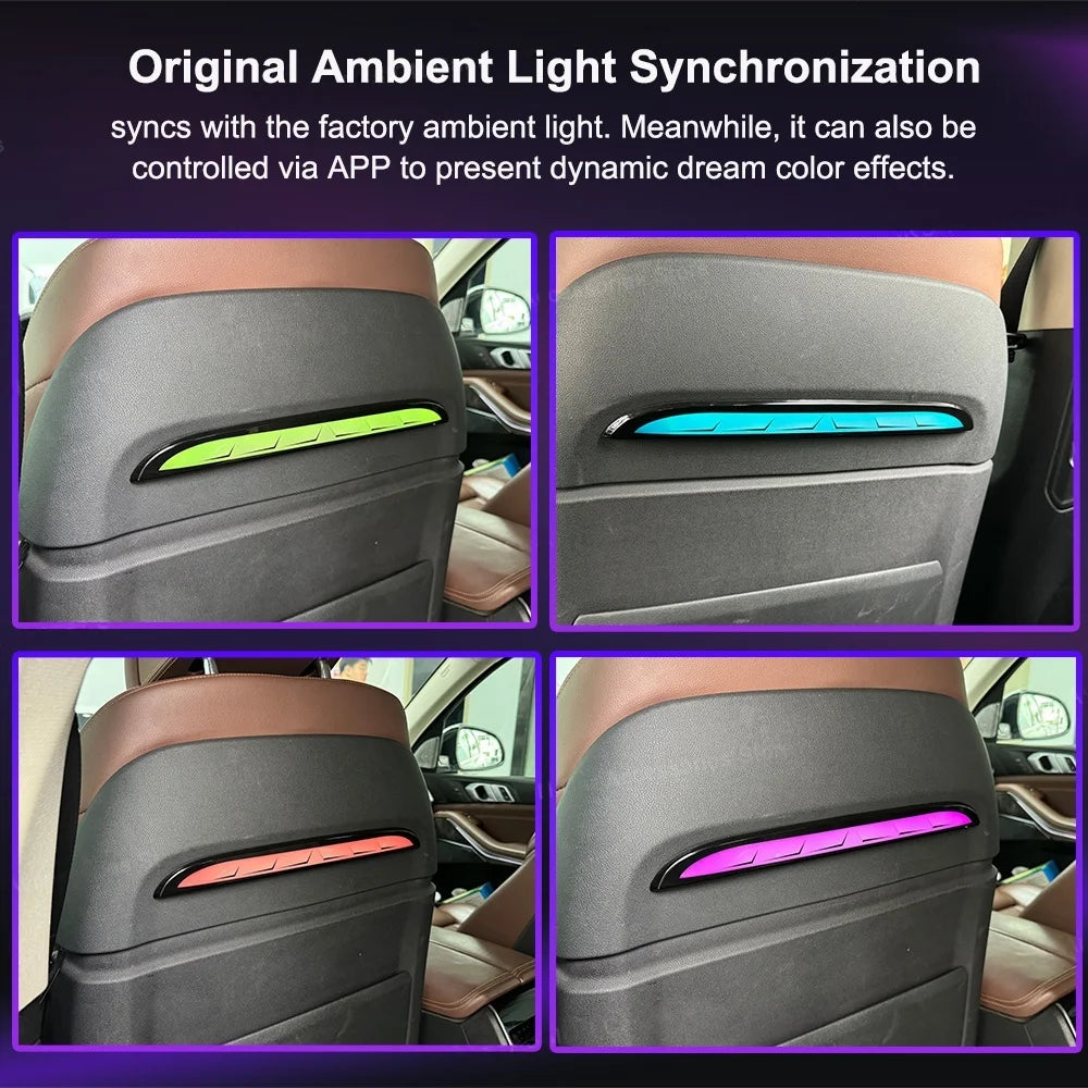 For BMW X5 X6 X7 G05 Color Rear Crystal SEAT Back Ambient G06