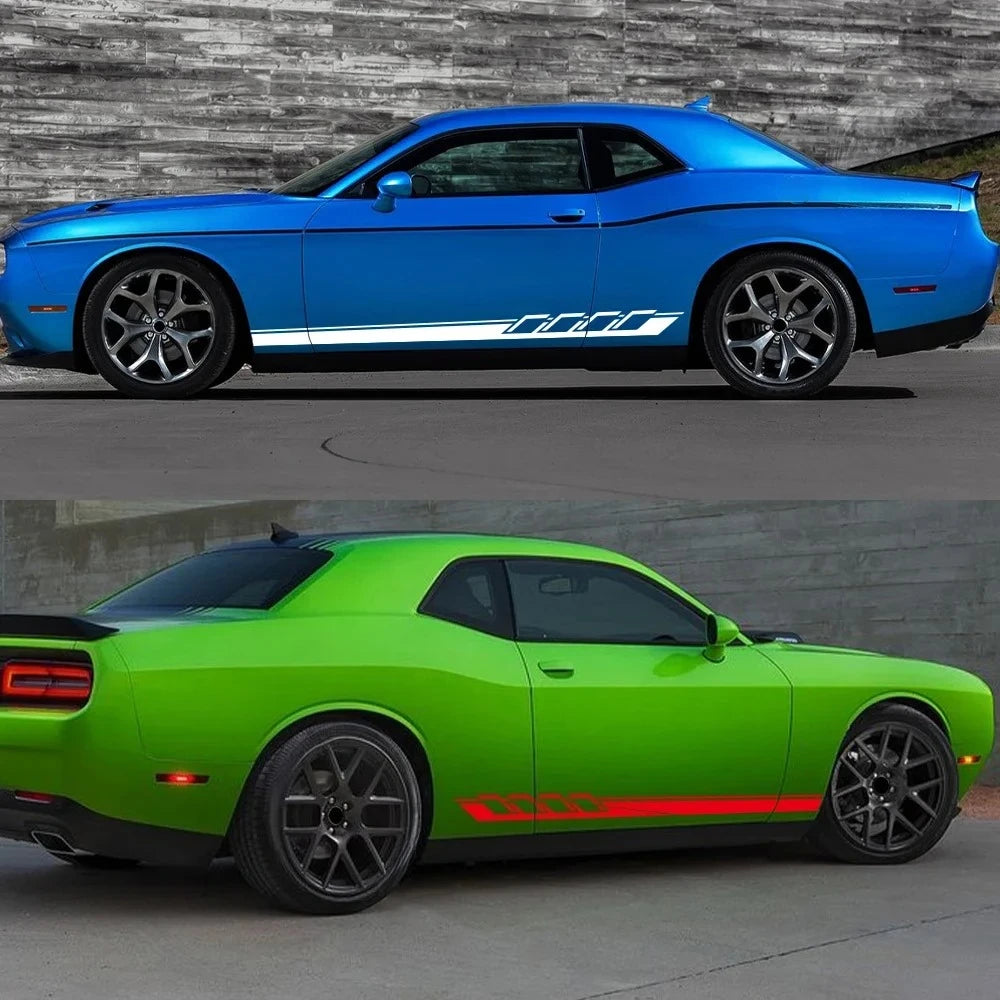 For Dodge Challenger Avenger Caliber Long Stripe Sticker Door
