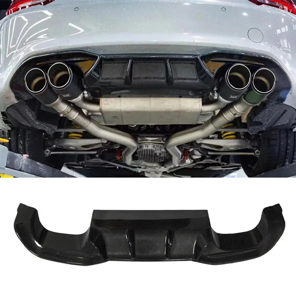 For BMW 2Series F87 M2 M2C Carbon Fiber Ak Rear Lip Diffuser