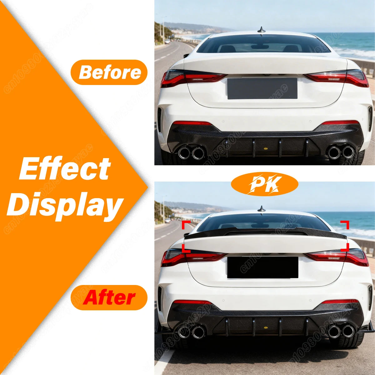 For BMW 4 Series G22 2021 2022 2023 Trunk M4 Spoiler Fixed