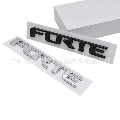 3D ABS Letter Badge Forte Trunk Sticker Realistic Letters