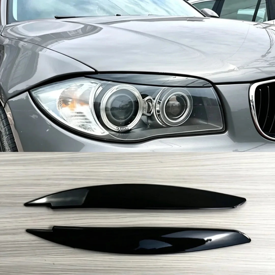 For BMW 1 Series E81 E82 Front Headlight Eyebrow Eyelid Trim