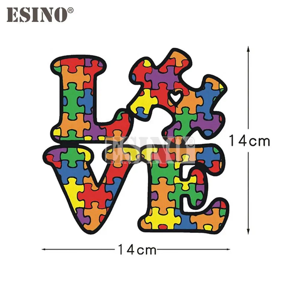 For Autism Theme Creative Decorative Adhesive Love Pvc