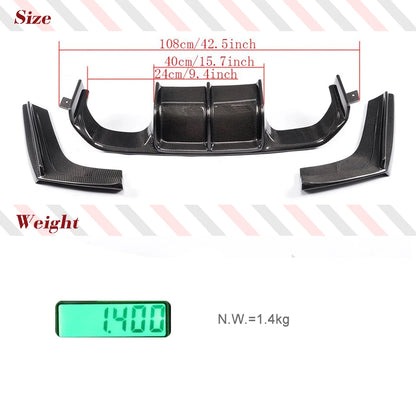For BMW 3 4 Serises F80 Rear Splitter Carbon Fiber Body Kit