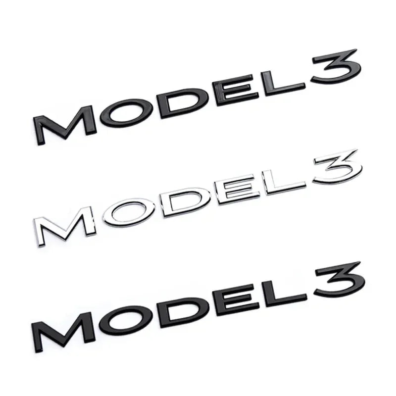 For Tesla Model 3 Y Original 3D ABS Letters Logo Rear Tailgate