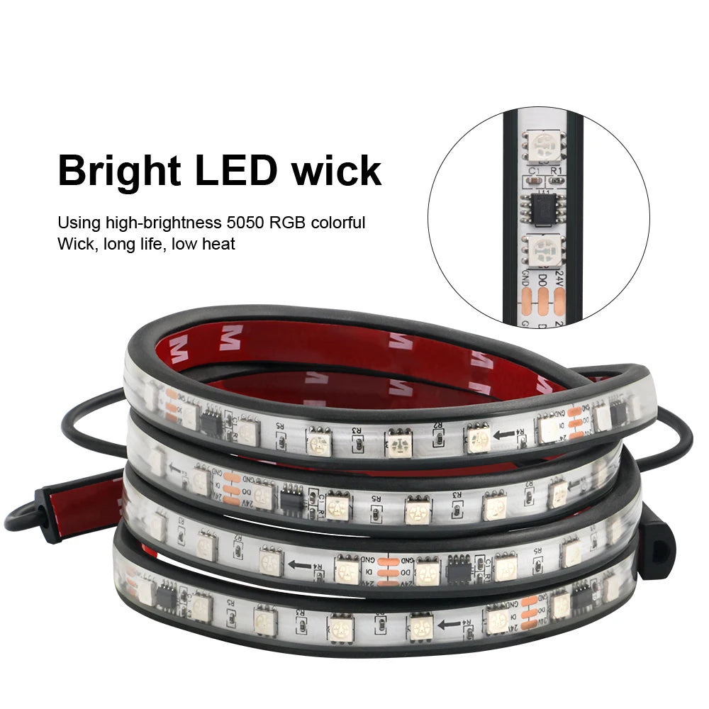 24V Truck Trailer Drl Strip Flowing Streamer Warning Night