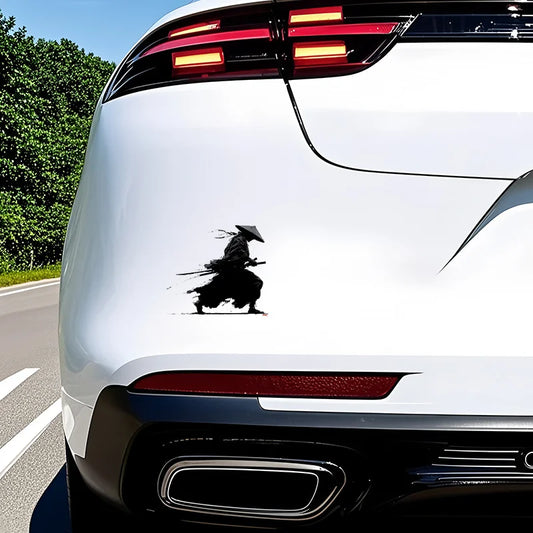 2PCS Samurai Silhouette Sticker 2D Flat Decal Motorcycle Truck