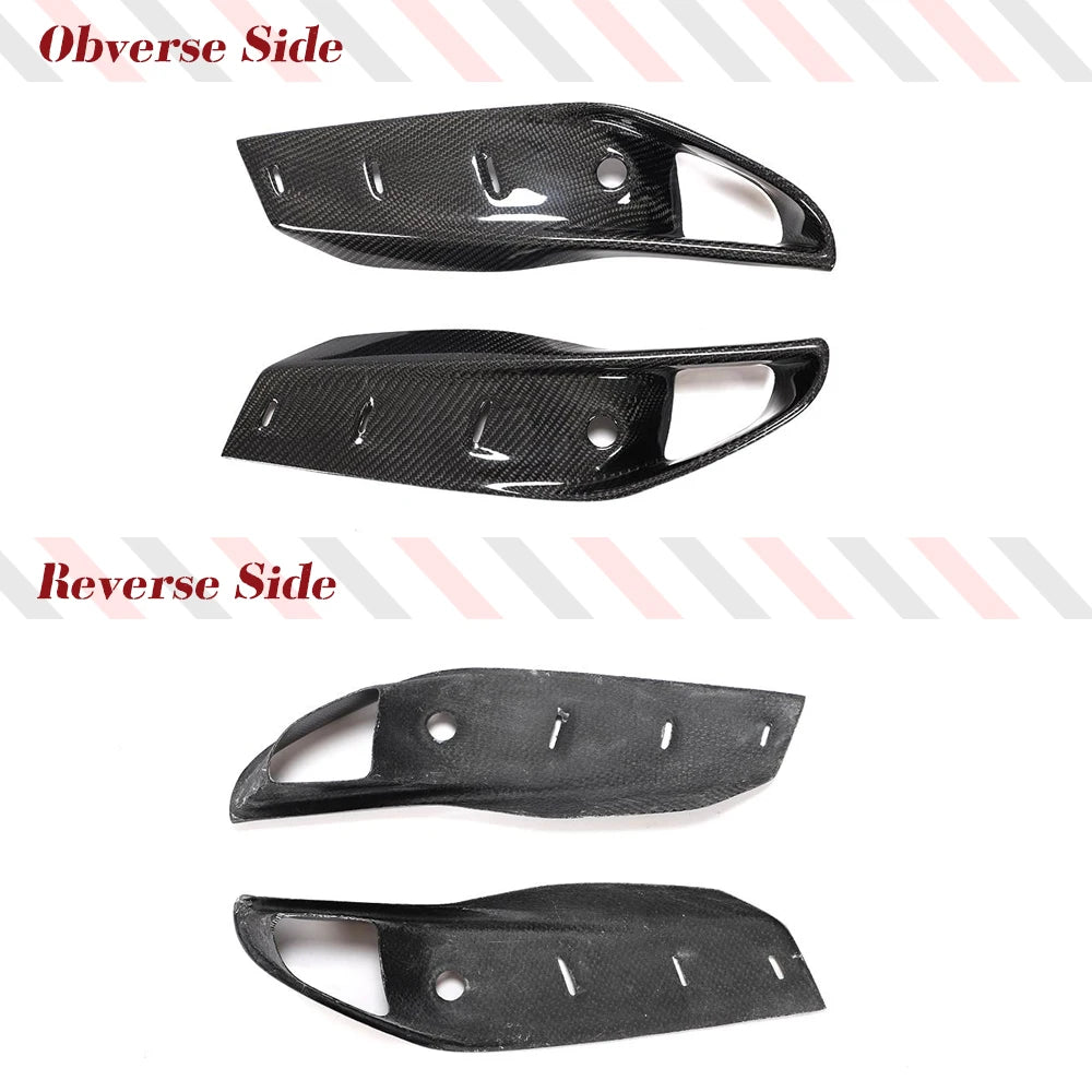 For BMW F85 X5M F86 X6M Dry Carbon Fiber Front Bumper Canards