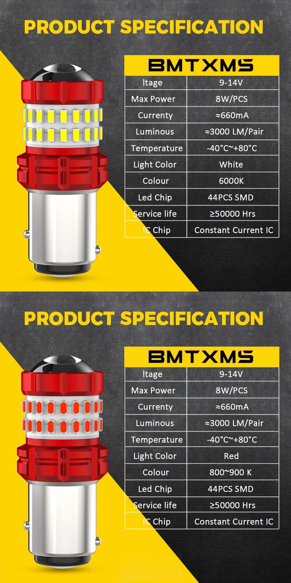 Bmtxms 2PCS 1157 P21 5W bay15d Backup Stop 4W