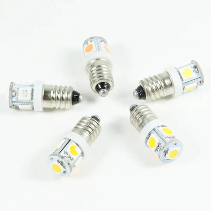 10PCS Dc 6V 6.3v 5050 5SMD E10 Bulb Old