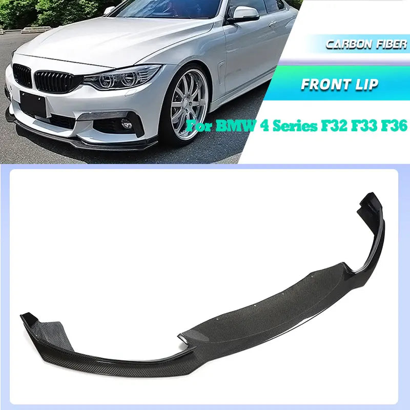 For BMW 4 Series F32 F33 Full Carbon Fiber Front Bumper Lip