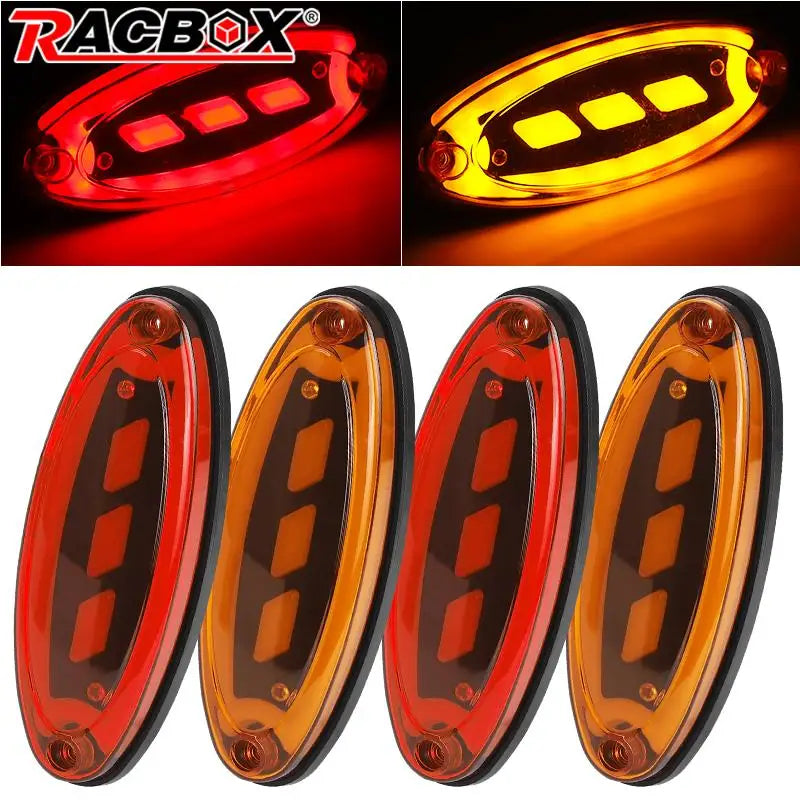 10PCS Oval Side Marker Turn Signals Rear Warning Stop