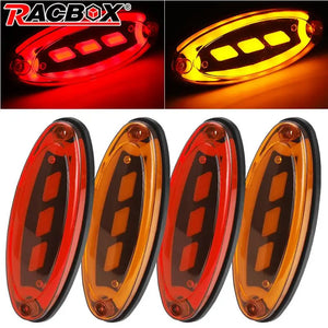 10PCS Oval Side Marker Turn Signals Rear Warning Stop
