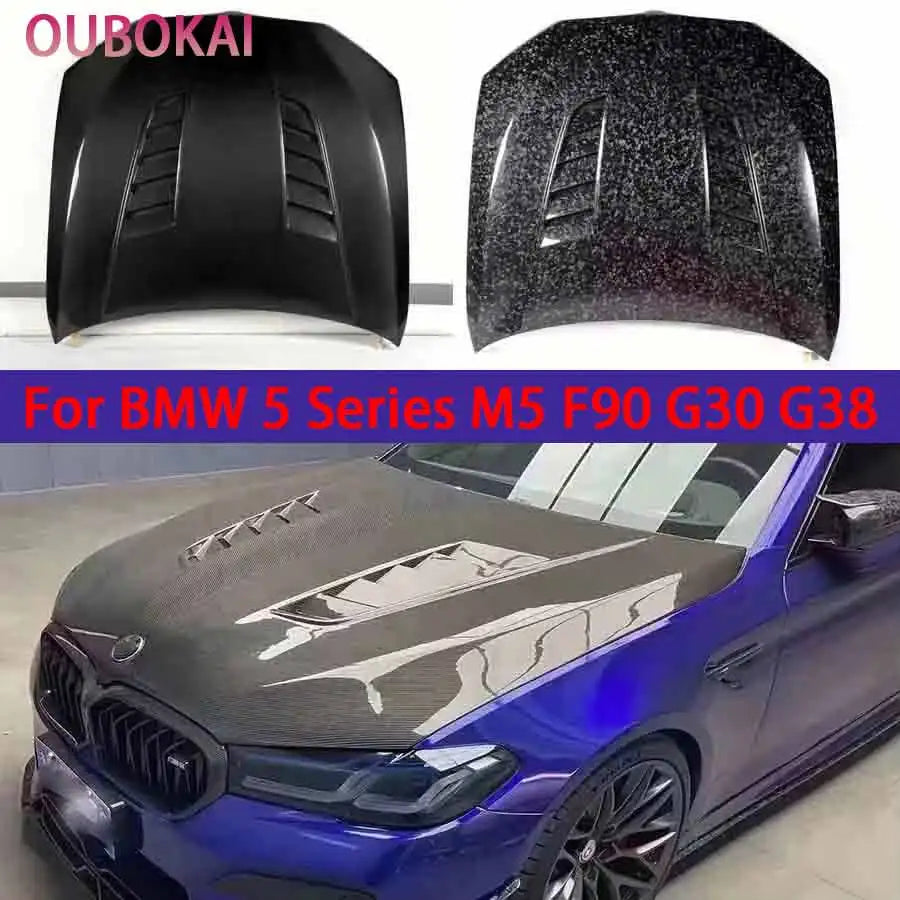 For BMW 5 Series M5 F90 G30 G38 Carbon Fiber Hood Engine Cover