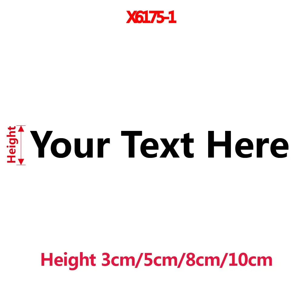 Personalized Text Vinyl Sticker Window Decor Custom Name Rear