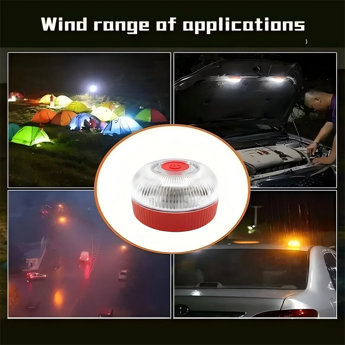 1-2piece Emergency Signal Magnetic Flashlight accident-specific