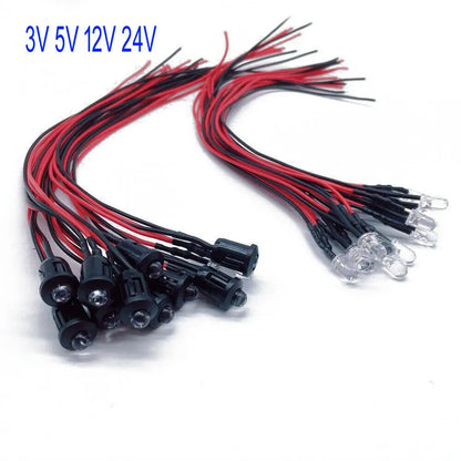 10pcs12v 10MM pre-wired Constant Ultra Bright Water Clear Bulb